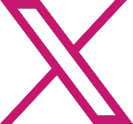 Twitter X pink logo