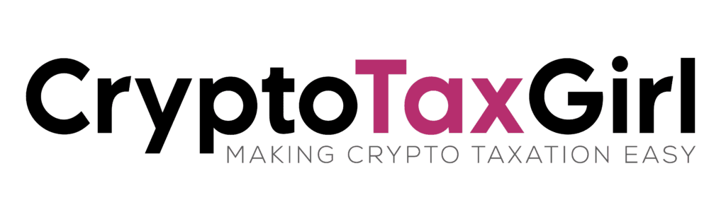 Crypto Tax Girl logo with subtitle